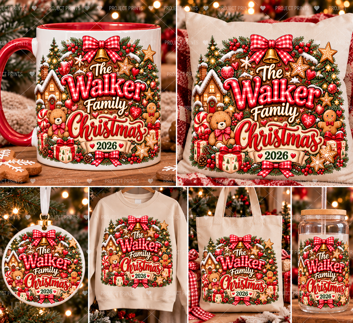 Personalised Family Christmas PNG 2026
