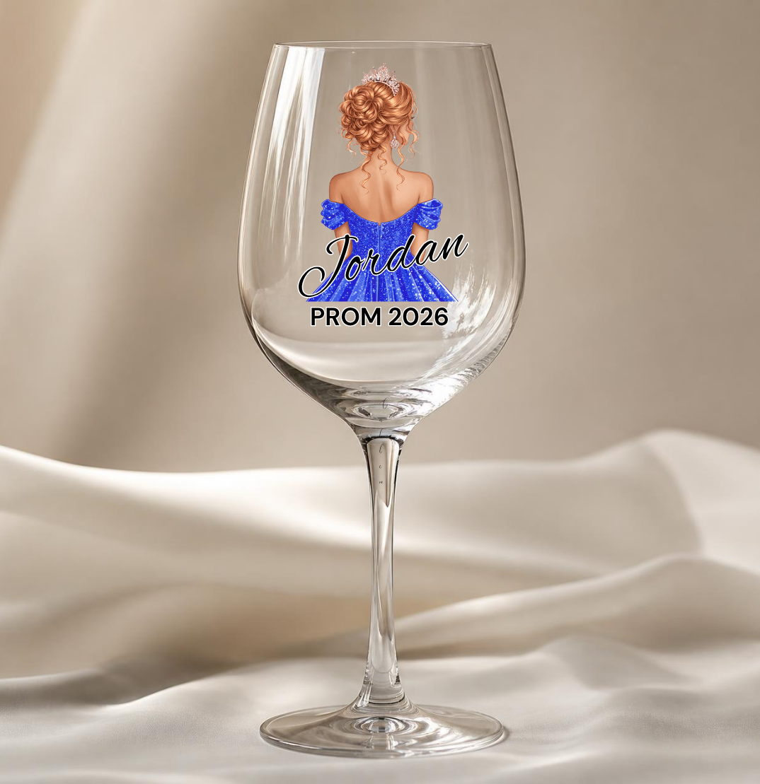 Royal Blue Prom Dress Decal