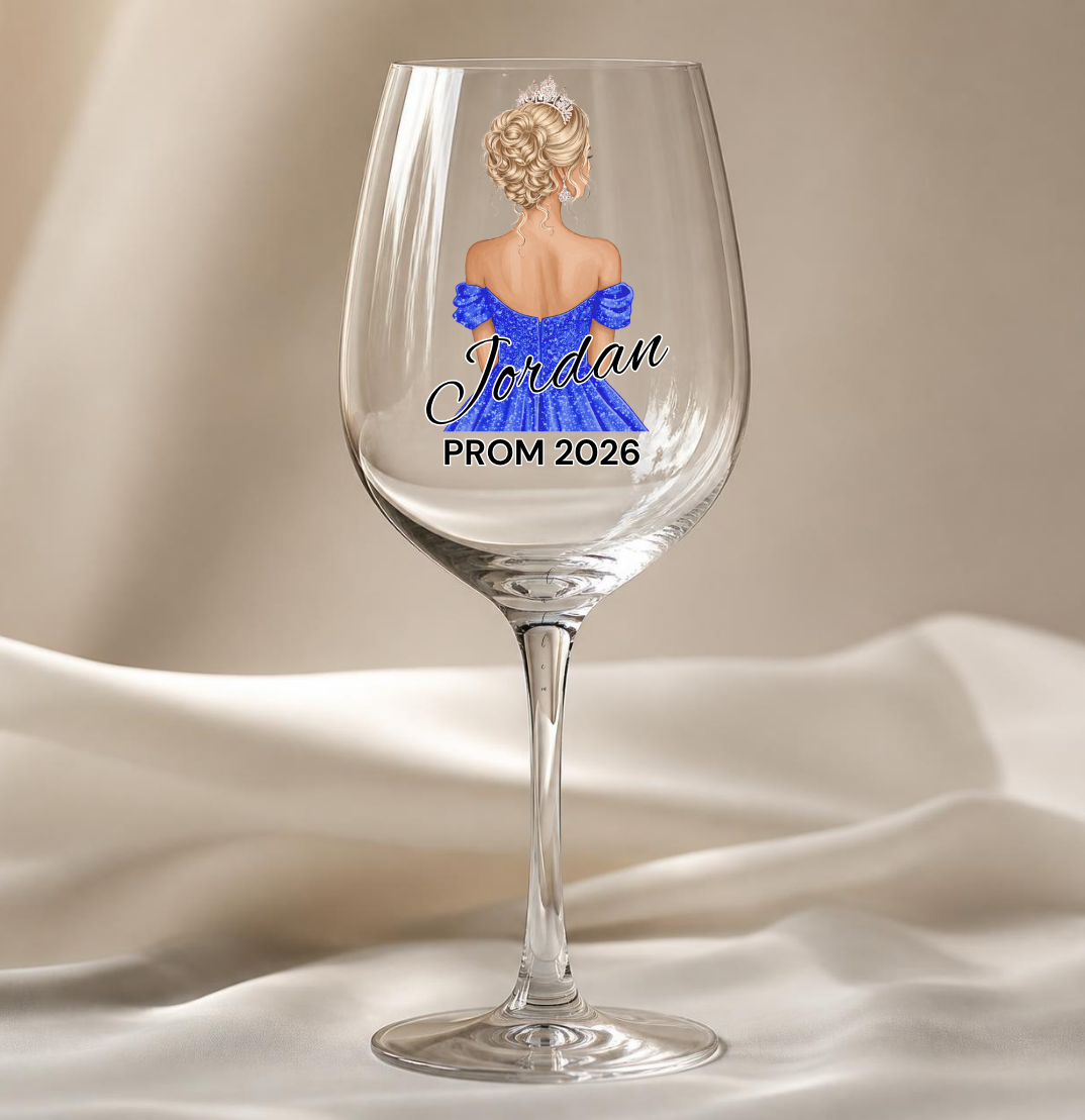 Royal Blue Prom Dress Decal