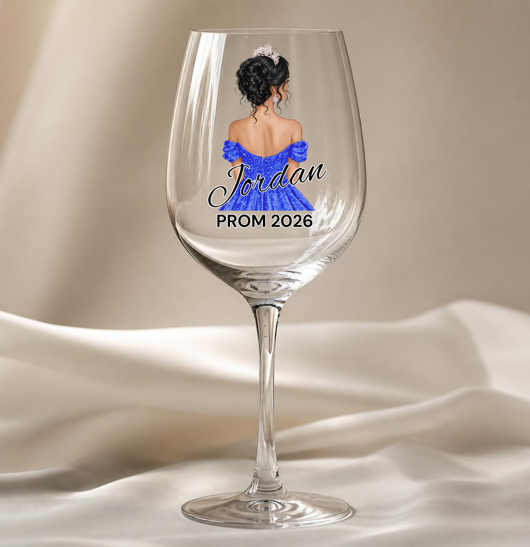Royal Blue Prom Dress Decal